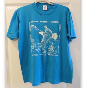 Vintage Sue Chaffee Bald Eagle Tshirt Jerzees Large Single stitch